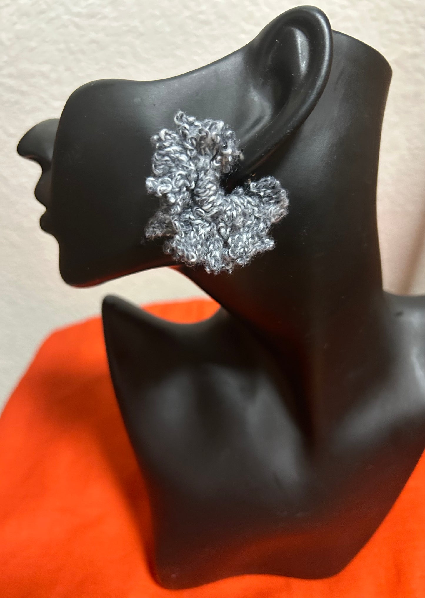 designs by Schequita Gray & White Hoop Earrings