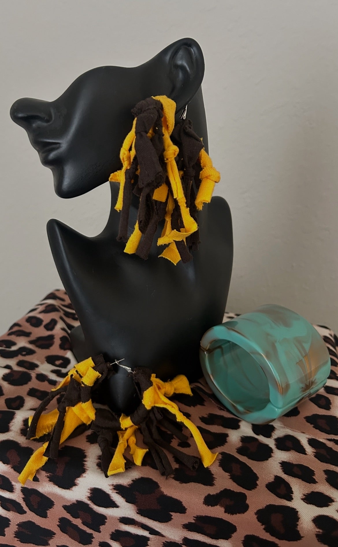 Chocolate & Gold Hoop Earrings by designs by Schequita