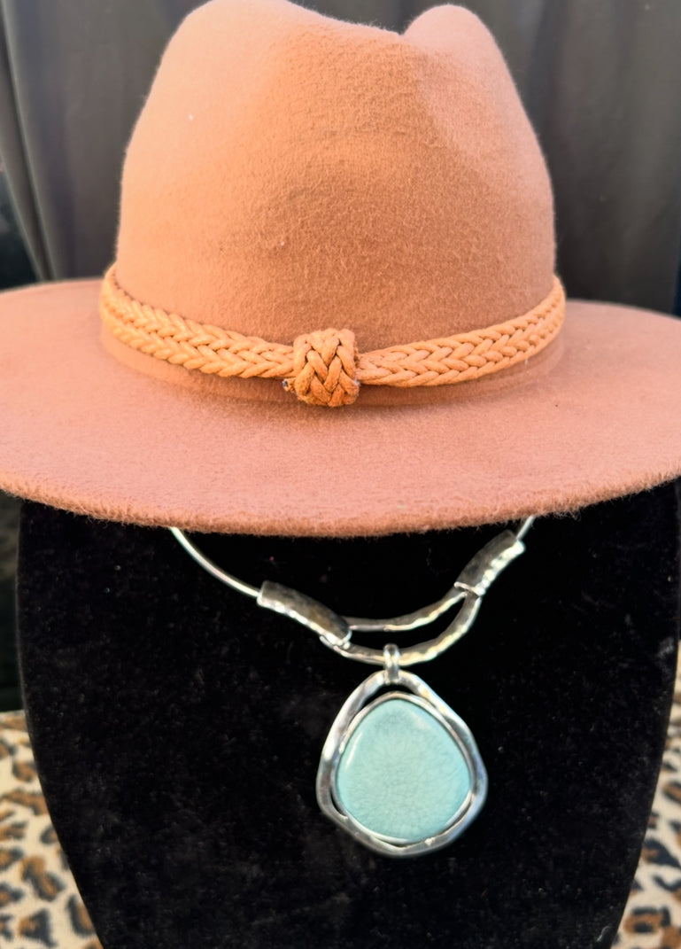 Peach Fedora Hat