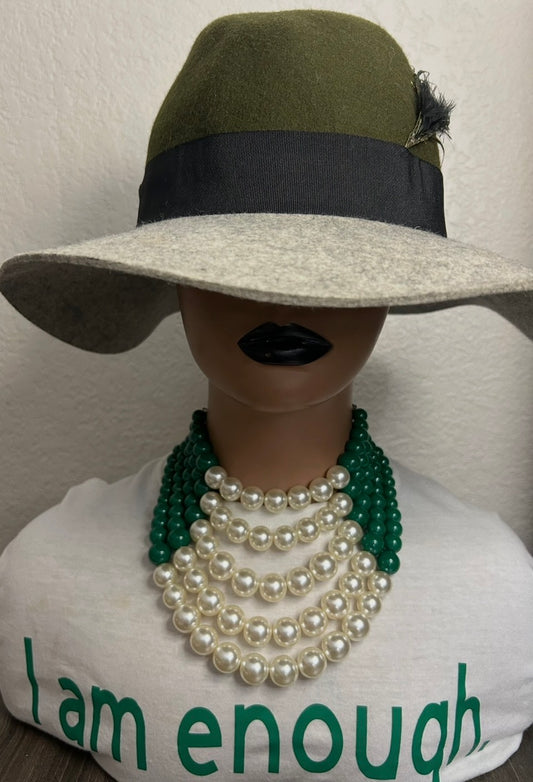 Black & Gray Hat with Designs by Schequita