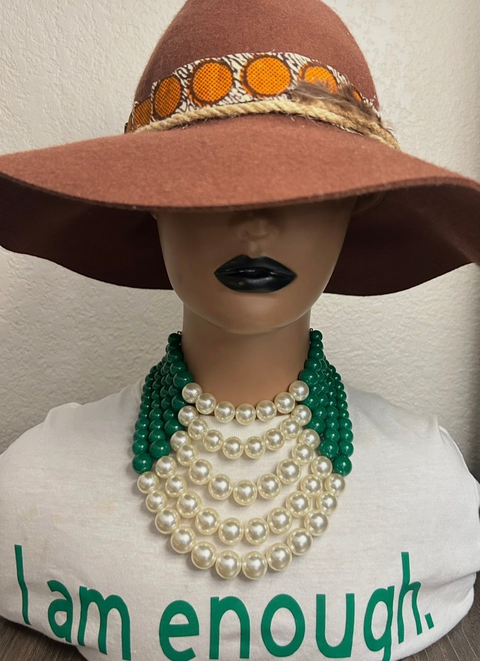 Brown Hat with Designs by Schequita