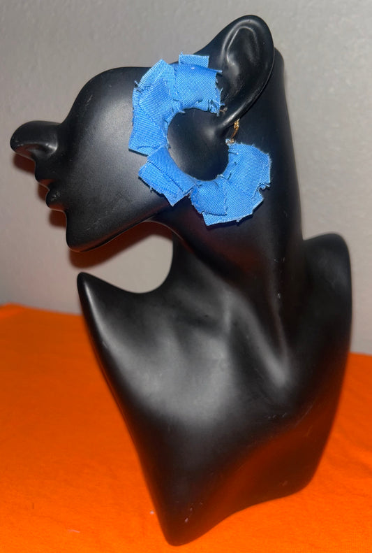 Sky Blue Hoop Earrings by Designs by Schequita
