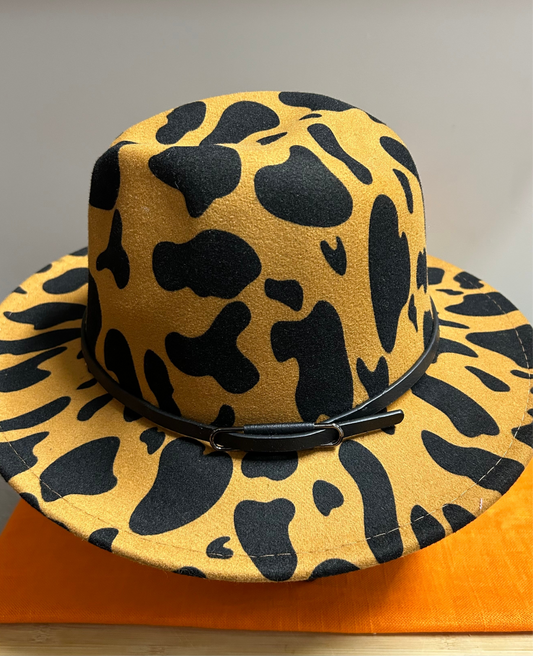 Tan & Black Printed Women’s Hat