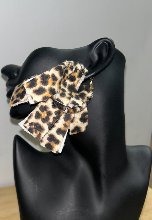 small leopard print hoop earrings-designs by Schequita