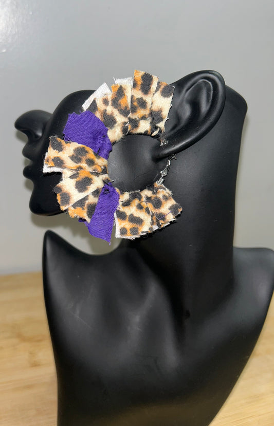 small purple and leopard print earrings-designs by Schequita