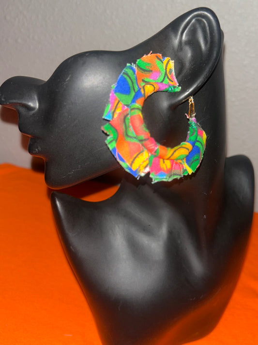 Multicolor Hoop Earrings by Designs by Schequita