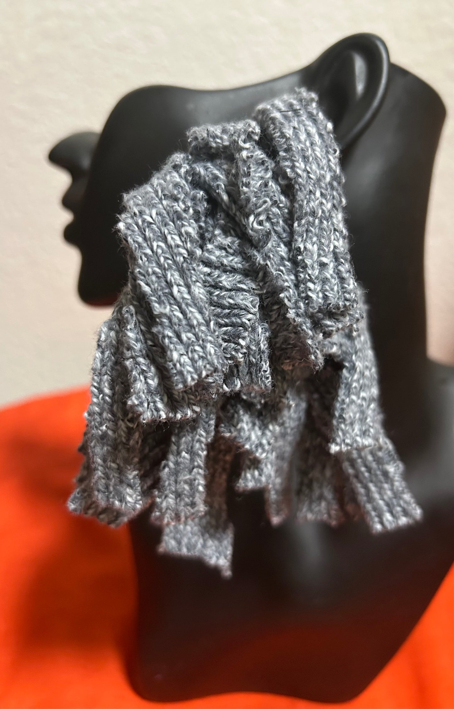 designs by Schequita Gray & White Hoop Earrings