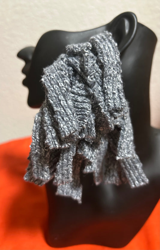 designs by Schequita Gray & White Hoop Earrings