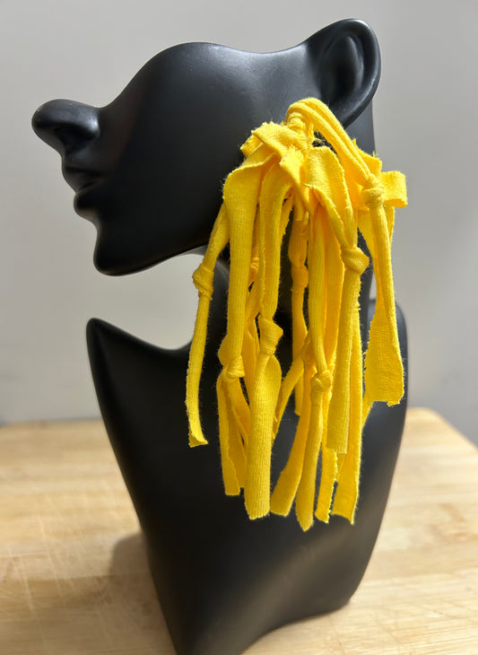 Yellow hoop earrings-designs by Schequita