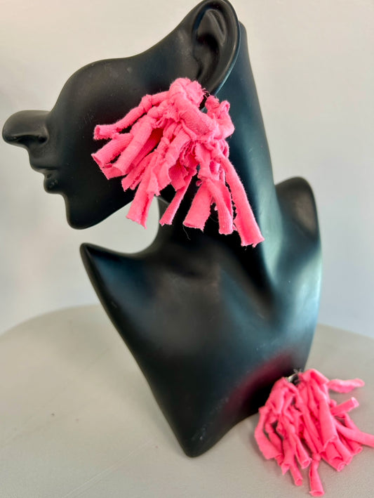 designs by Schequita Pink Hoop Earrings