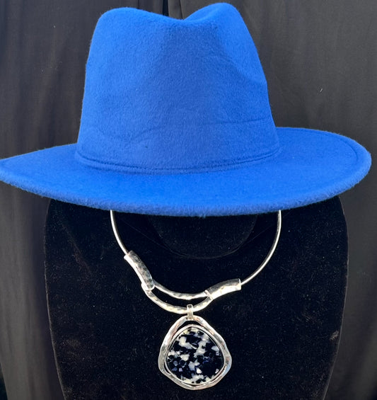 Royal Blue Fedora Hat