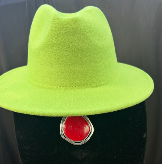 Lime Green Fedora Hat