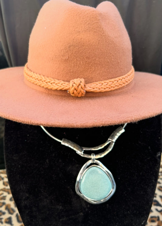 Peach Fedora Hat