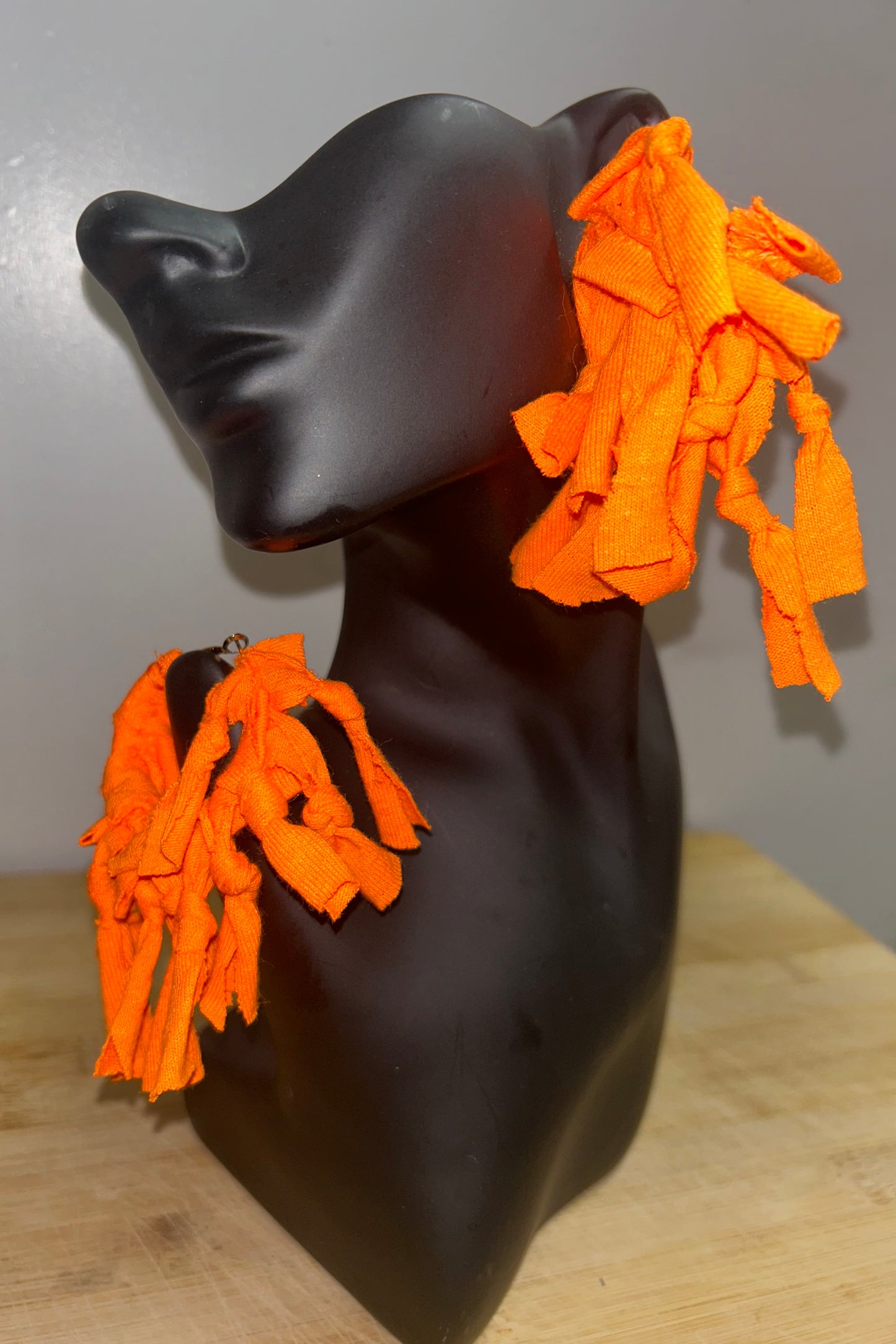 orange small hoop earrings-designs by Schequita