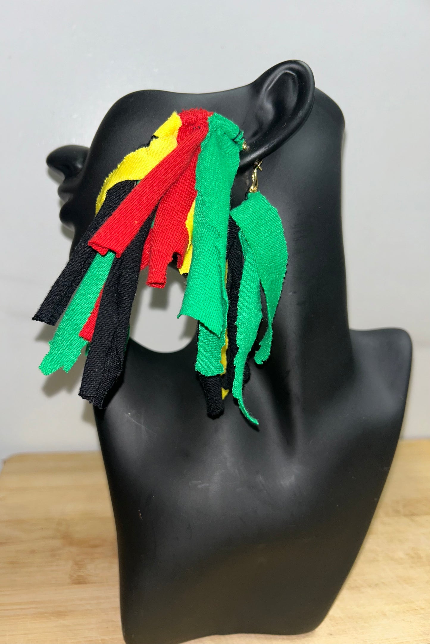 small Pan-African colors hoop earrings-designs by Schequita